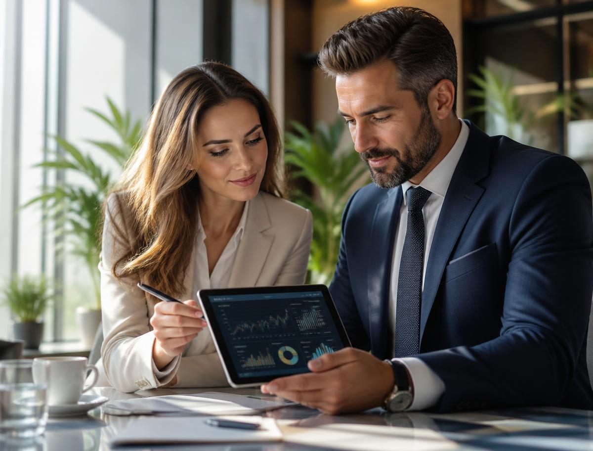 Greenleaf advisors reviewing a client portfolio